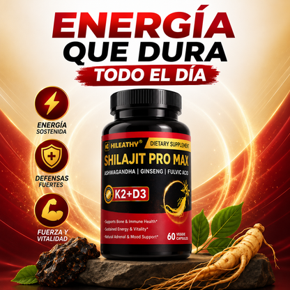 Shilajit Pro Max K2+D3 | Fórmula Completa para Más Energía y Bienestar ♥️⚡