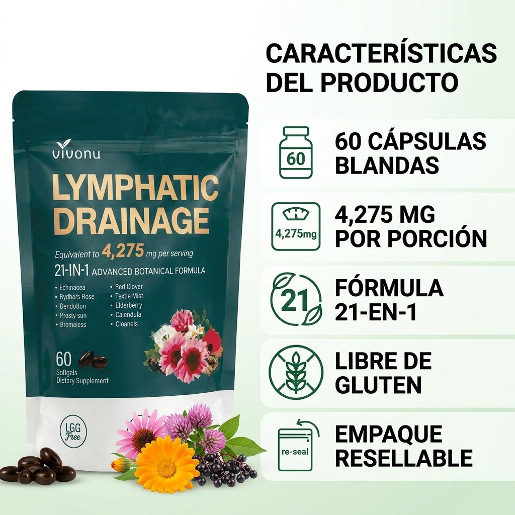 Cápsulas de drebaje linfático / Adiós a la hinchazon y la sensación de pesadez